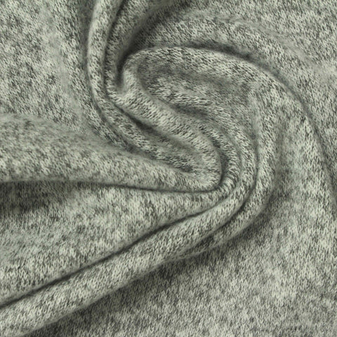 Grey Marl Chunky Knit, Polyester, 200 gsm