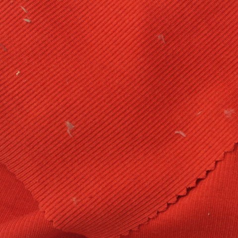 Red Rib Knit, Cotton-Poly