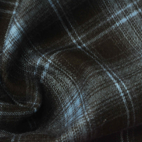 Dark Grey Plaid Woven, Poly-Viscose, 290 gsm