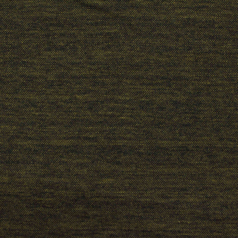 Dark Olive Marl Interlock Knit, Poly-Cotton, 322 gsm
