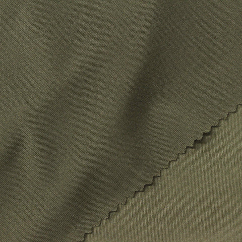 Polyester Stretch Milk Silk Knit Fabric, 170 gsm, 170 cm — Khaki