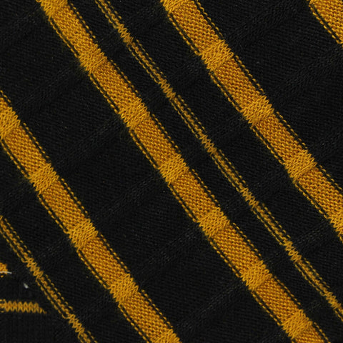 Yellow Horizontal-Stripe Rib Knit, Poly-Viscose, 215 gsm