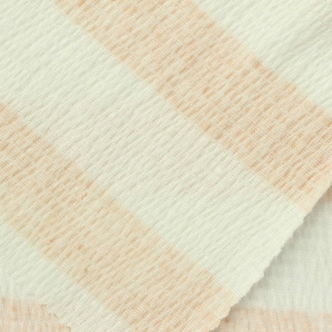 Cream Horizontal-Stripe Crepe, Polyester, 170 gsm, 125 cm, ref EF-264063