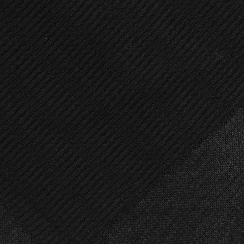 Polyester Viscose Blend Stretch Rib Knit Fabric, 278 gsm, 160 cm — Black