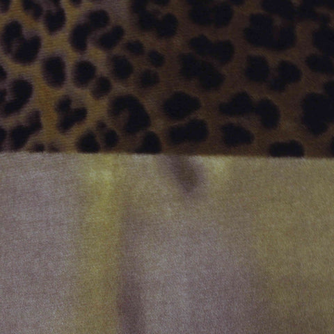 Brown Leopard Knit, Polyester, 206 gsm