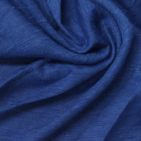 Blue Marl Jersey Knit, Polyester, 145 gsm