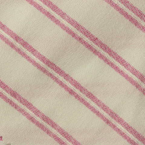 Pink Horizontal-Stripe Jacquard, Poly-Viscose
