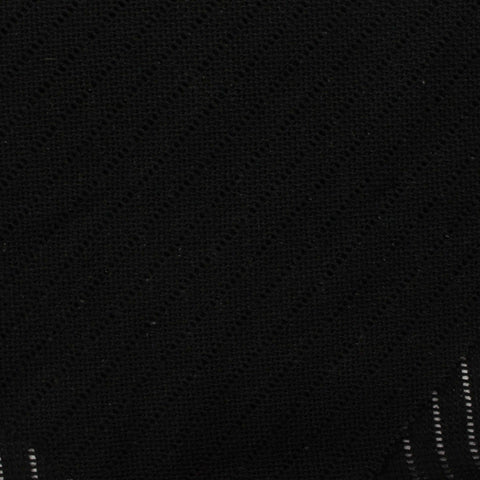 White Vertical-Stripe Rib Knit, Poly-Viscose