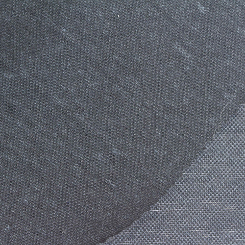 Dark Blue-Grey Marl Piqué Knit, Linen-Poly