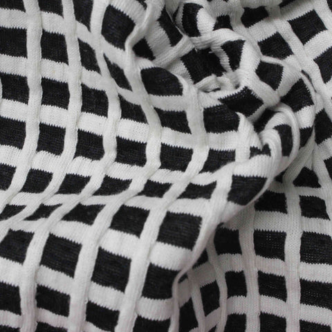 Jacquard Knit Fabric, 276 gsm, 165 cm — Black