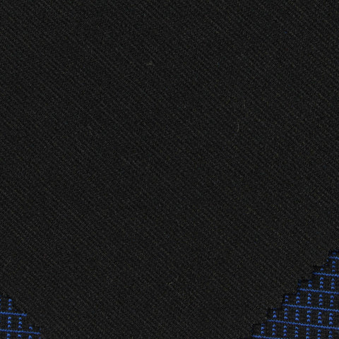 Blue Dash Jacquard, Viscose-Poly