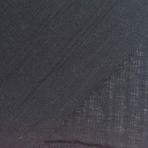 Dark Grey Marl Rib Knit, Polyester, 200 gsm, 156 cm