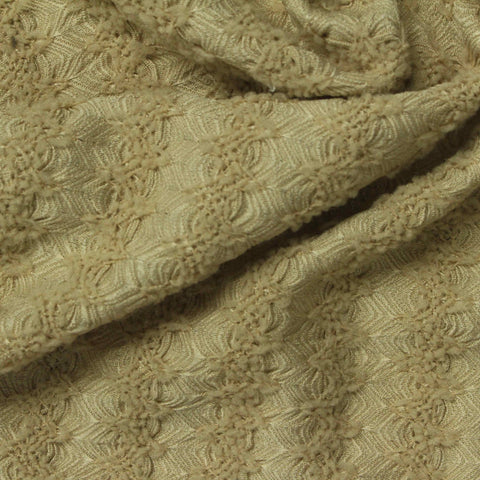 Beige Geometric-Diamond Warp Knit, Polyester