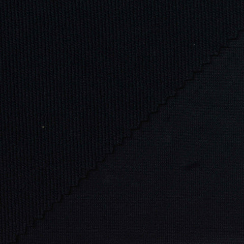 100% Polyester French Terry Fabric, 210 gsm — Black
