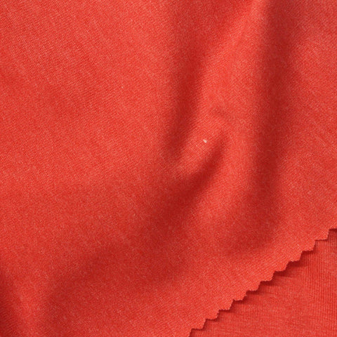 Orange Heathered-Marl Jersey Knit