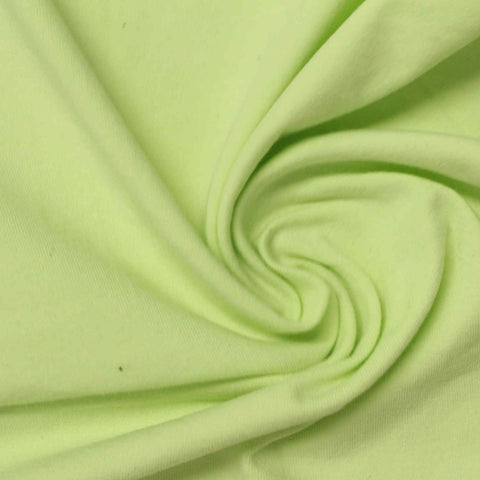 Cotton Stretch Jersey Knit Fabric, 215 gsm, 155 cm — Green