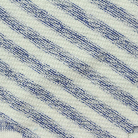 White Marled-Stripe Chunky Knit, Viscose-Poly