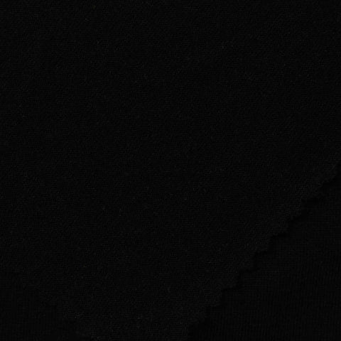Polyester Viscose Jersey Knit Fabric, 200 gsm, 165 cm — Black