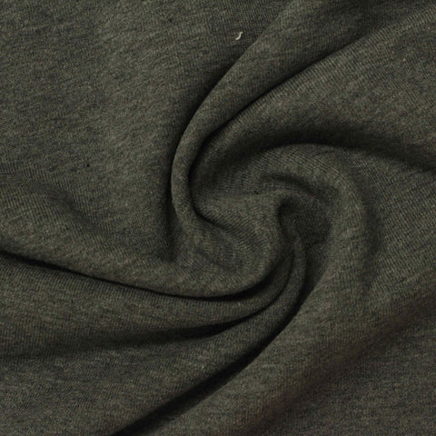 Green Marl French Terry, Poly-Cotton, 315 gsm