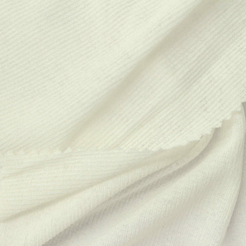 Off-White Ribbed Rib Knit, Polyester