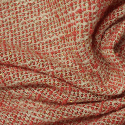Heathered Coral Marl Chunky Knit, Polyester