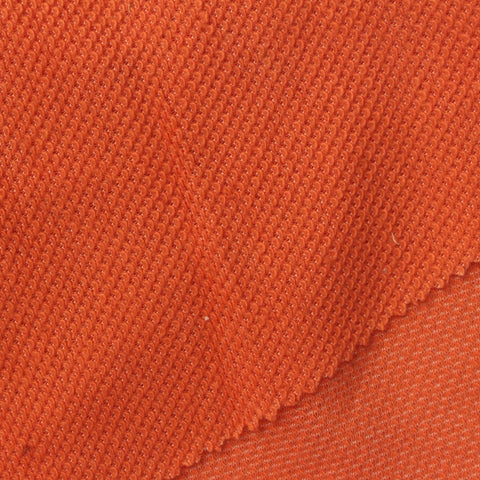 Bright Orange Textured French Terry, Cotton