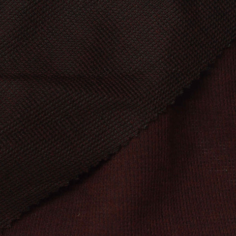 Dark Burgundy Marl Rib Knit, Poly-Viscose
