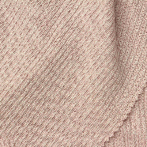 Viscose Polyester Stretch Rib Knit Fabric, 210 gsm, 150 cm — Pink