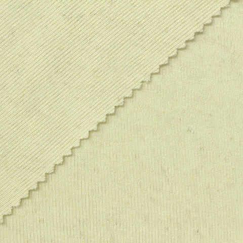 Light Yellow Heather Rib Knit, Poly-Viscose