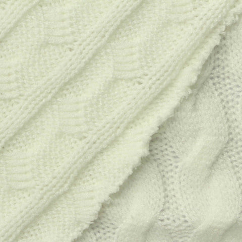 Cream Tone-on-Tone Pointelle Knit, 340 gsm