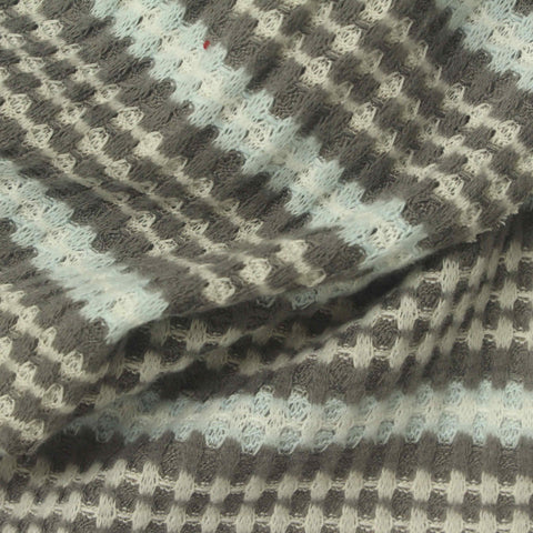 Grey Textured Waffle Knit, Polyester