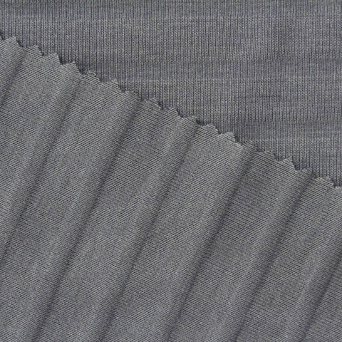 Grey Ribbed Rib Knit, Polyester