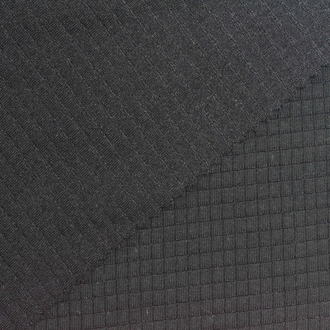 Cotton Polyester Interlock Knit Fabric, 260 gsm, 160 cm — Black
