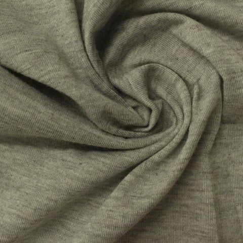 Khaki Marl Jersey Knit, Poly-Viscose
