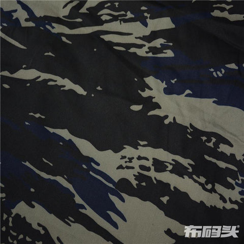 Dark Grey Bold-Camo Woven, Poly-Cotton