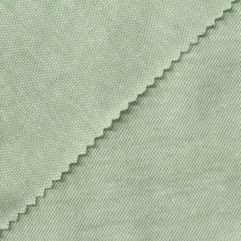 Cotton Polyester Piqué Knit Fabric, 149 gsm, 174 cm — Green