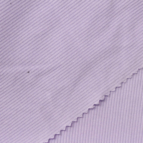 Cotton Stretch Rib Knit Fabric, 220 gsm, 130 cm — Purple