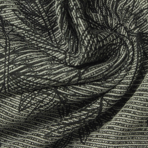 Dark Grey Palm Ponte Knit, Modal-Poly