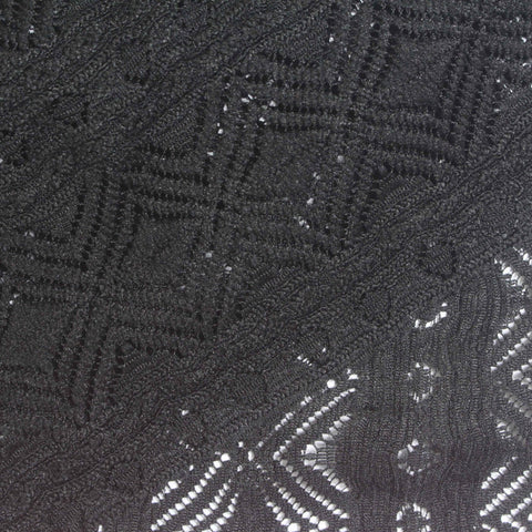 Black Geometric-Diamond Lace, Polyester