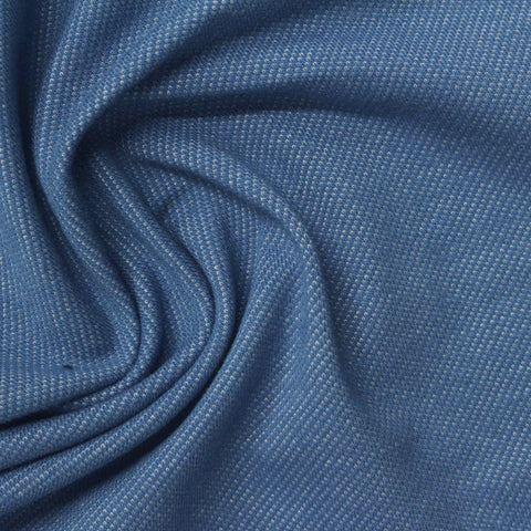 Heathered Blue Marl Knit, Cotton-Poly
