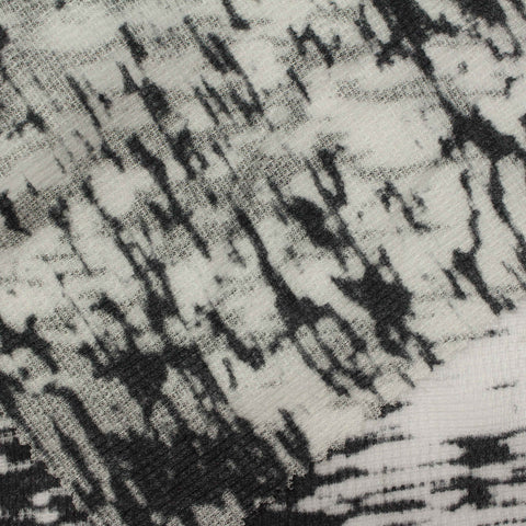 Black Zebra Rib Knit, Poly-Viscose