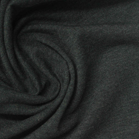 Dark Grey Marl Jersey Knit, Poly-Cotton, 160 gsm, 190 cm