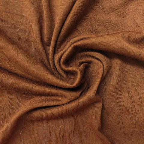 Brown Tone-on-Tone Jacquard, Poly-Viscose