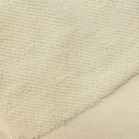 Polyester Cotton French Terry Fabric, 220 gsm, 160 cm — Beige