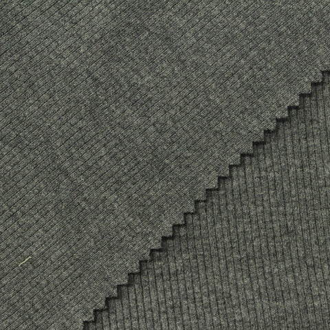 Olive Heather Rib Knit, Poly-Cotton