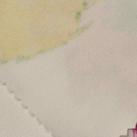 Pink Abstract-Floral Scuba Knit, Polyester