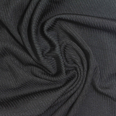 Black Ribbed Rib Knit, Polyester