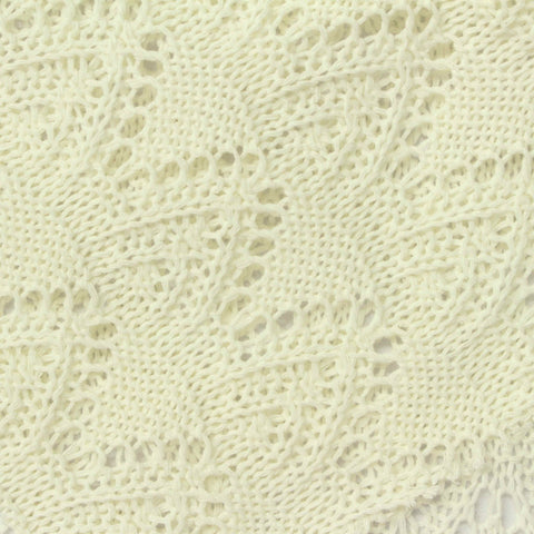 Cream Openwork Pointelle Knit, Poly-Cotton, 270 gsm