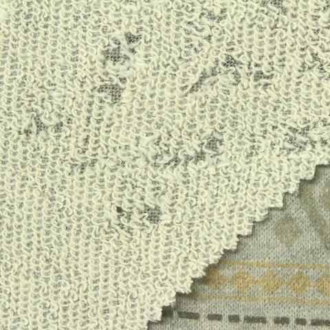 Burgundy Stripe French Terry, Poly-Cotton