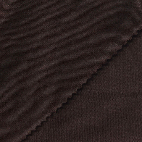 Brushed Viscose Polyester Stretch Chunky Knit Fabric, 185 gsm, 160 cm — Brown